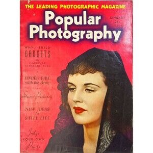Popular Photography January 1940 Grieving Theme Vintage Cover Only Photo